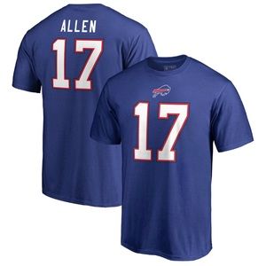 Buffalo Bills Josh Allen Blue Jersey T-Shirt